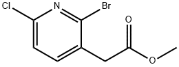 3-Pyridineacetic acid, 2-bromo-6-chloro-, methyl ester Structure
