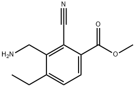 Benzoic acid, 3-(aminomethyl)-2-cyano-4-ethyl-, methyl ester Structure