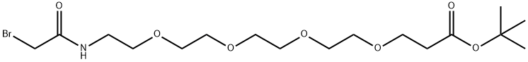 Bromoacetamido-PEG4-t-Butyl Ester Structure