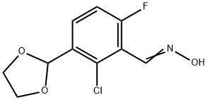 N-{[2-chloro-3-(1,3-dioxolan-2-yl)-6-fluorophenyl]methylidene}hydroxylamine Structure