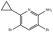 2-Pyridinamine, 3,5-dibromo-6-cyclopropyl- Structure