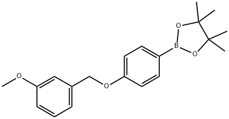 1,3,2-Dioxaborolane, 2-[4-[(3-methoxyphenyl)methoxy]phenyl]-4,4,5,5-tetramethyl- Structure