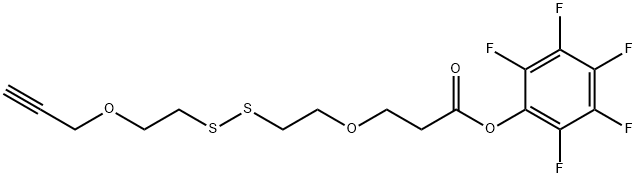 Propargyl-PEG1-SS-PEG1-PFP ester Structure