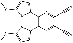 2,3-Pyrazinedicarbonitrile, 5,6-bis(5-methoxy-2-thienyl)- 구조식 이미지