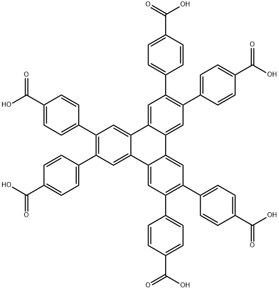 2,3,6,7,10,11-hexa(4'-carboxyphenyl) trimethylene Structure