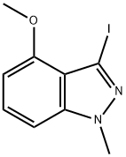 1H-Indazole, 3-iodo-4-methoxy-1-methyl- Structure