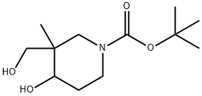 Tert-Butyl 4-Hydroxy-3-(Hydroxymethyl)-3-Methylpiperidine-1-Carboxylate(WX641120) 구조식 이미지