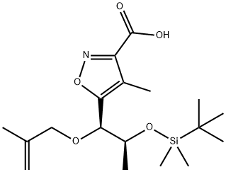 1,4-diazabicyclo[2.2.2]octane 5-((1R,2S)-2-(tert-butyldimethylsilyloxy)-1-(2-methylallyloxy)propyl)-4-methylisoxazole-3-carboxylate Structure