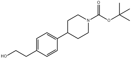 tert-butyl 4-(4-(2-hydroxyethyl)phenyl)piperidine-1-carboxylate 구조식 이미지
