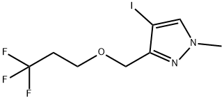1H-Pyrazole, 4-iodo-1-methyl-3-[(3,3,3-trifluoropropoxy)methyl]- Structure