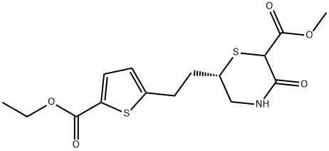 METHYL (S)-6-{2-[5-ETHOXYCARBONYL)-2-THIENYL]ETHYL}-3-OXO-1,4-THIAZINANE-2-CARBOXYLATE 구조식 이미지
