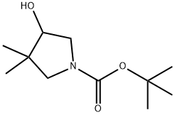 1-Pyrrolidinecarboxylic acid, 4-hydroxy-3,3-dimethyl-, 1,1-dimethylethyl ester Structure