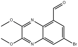 5-Quinoxalinecarboxaldehyde, 7-bromo-2,3-dimethoxy- Structure