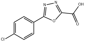 JR-13679, 5-(4-Chlorophenyl)-1,3,4-oxadiazole-2-carboxylic acid, 95% Structure