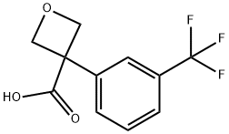 3-Oxetanecarboxylic acid, 3-[3-(trifluoromethyl)phenyl]- Structure