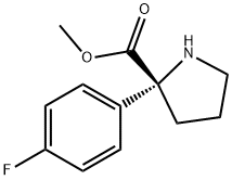 Proline, 2-(4-fluorophenyl)-, methyl ester Structure