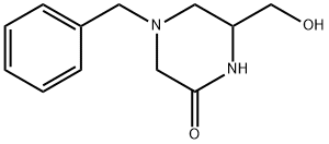 2-Piperazinone, 6-(hydroxymethyl)-4-(phenylmethyl)- Structure