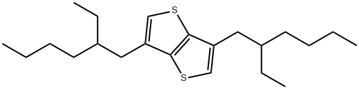 Thieno[3,2-b]thiophene, 3,6-bis(2-ethylhexyl)- Structure