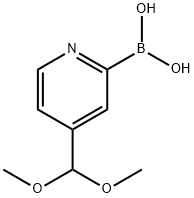 Boronic acid, B-[4-(dimethoxymethyl)-2-pyridinyl]- Structure