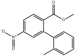 [1,1'-Biphenyl]-2-carboxylic acid, 2'-methyl-5-nitro-, methyl ester 구조식 이미지