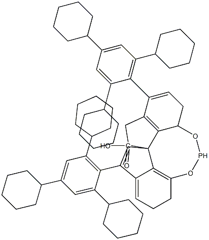 Diindeno[7,1-de:1',7'-fg][1,3,2]dioxaphosphocin, 10,11,12,13-tetrahydro-5-hydroxy-3,7-bis(2,4,6-tricyclohexylphenyl)-, 5-oxide, (11aS)- Structure