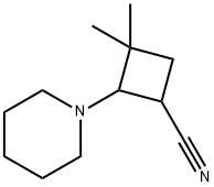 Cyclobutanecarbonitrile, 3,3-dimethyl-2-(1-piperidinyl)- 구조식 이미지