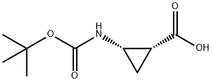 (1R,2S)-2-tert-Butoxycarbonylamino-cyclopropanecarboxylic acid Structure