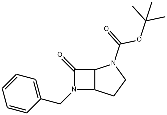 2,6-Diazabicyclo[3.2.0]heptane-2-carboxylic acid, 7-oxo-6-(phenylmethyl)-, 1,1-dimethylethyl ester Structure