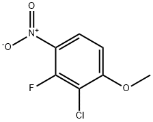 Benzene, 2-chloro-3-fluoro-1-methoxy-4-nitro- 구조식 이미지