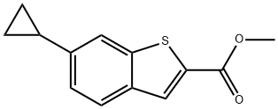 Benzo[b]thiophene-2-carboxylic acid, 6-cyclopropyl-, methyl ester Structure