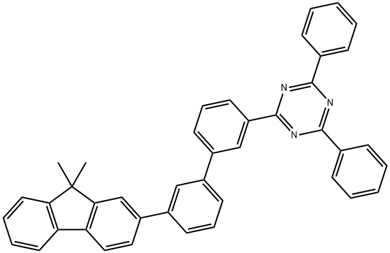 2-[3'-(9,9-dimethyl-9H-fluoren-2-yl)[1,1'-biphenyl]-3-yl]-4,6-diphenyl-1,3,5-triazine Structure