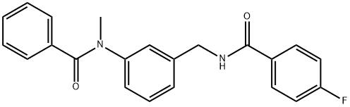 Benzamide, N-[3-[[(4-fluorobenzoyl)amino]methyl]phenyl]-N-methyl- Structure