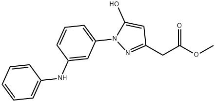 1H-Pyrazole-3-acetic acid, 5-hydroxy-1-[3-(phenylamino)phenyl]-, methyl ester Structure