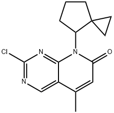 Pyrido[2,3-d]pyrimidin-7(8H)-one, 2-chloro-5-methyl-8-spiro[2.4]hept-4-yl- Structure