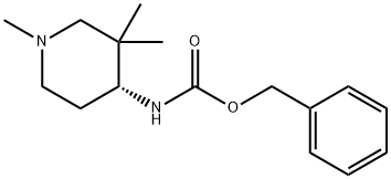 Carbamic acid, N-[(4R)-1,3,3-trimethyl-4-piperidinyl]-, phenylmethyl ester Structure