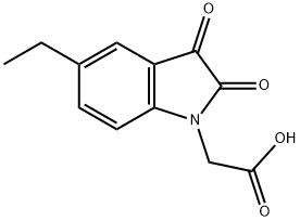 1H-Indole-1-acetic acid, 5-ethyl-2,3-dihydro-2,3-dioxo- Structure