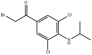 3,5-Dichloro-4-isopropylamino-alpha-bromoacetophenone Structure