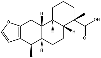 (4S)-1,2,3,4,4aβ,5,6,6aα,7,11,11aβ,11b-Dodecahydro-4,7β,11bα-trimethylphenanthro[3,2-b]furan-4α-carboxylic acid 구조식 이미지