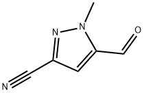 1H-Pyrazole-3-carbonitrile, 5-formyl-1-methyl- Structure