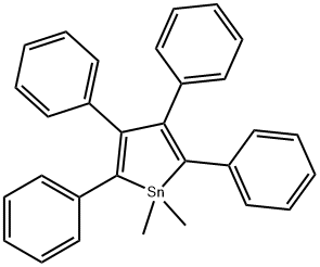 1H-Stannole, 1,1-dimethyl-2,3,4,5-tetraphenyl- Structure