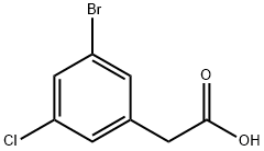 (3-bromo-5-chloro-phenyl)-acetic acid Structure
