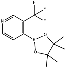 Pyridine, 4-(4,4,5,5-tetramethyl-1,3,2-dioxaborolan-2-yl)-3-(trifluoromethyl)- Structure