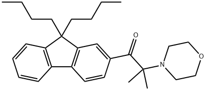 1-Propanone, 1-(9,9-dibutyl-9H-fluoren-2-yl)-2-methyl-2-(4-morpholinyl)- Structure