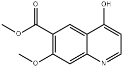 6-Quinolinecarboxylic acid, 4-hydroxy-7-methoxy-, methyl ester Structure