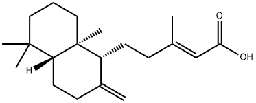 (E)-5-[(1R,4aβ)-Decahydro-5,5,8aα-trimethyl-2-methylenenaphthalene-1-yl]-3-methyl-2-pentenoic acid 구조식 이미지