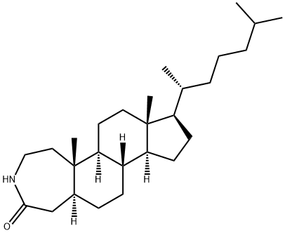 3-아자-아-호모-5α-콜레스탄-4-온 구조식 이미지