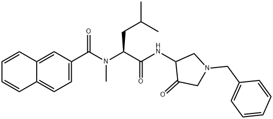 2-Naphthalenecarboxamide,N-methyl-N-[3-methyl-1-[[[4-oxo-1-(phenylmethyl)-3-pyrrolidinyl]amino]carbonyl]butyl]-,[3(S)]-(9CI) Structure