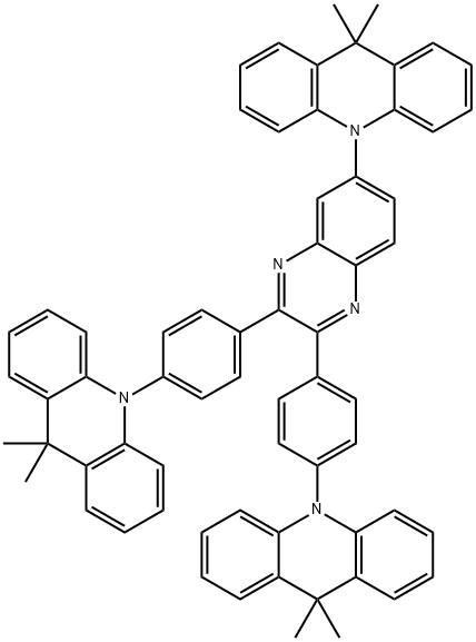 Acridine, 10,10'-[[6-(9,9-dimethyl-10(9H)-acridinyl)-2,3-quinoxalinediyl]di-4,1-phenylene]bis[9,10-dihydro-9,9-dimethyl- Structure