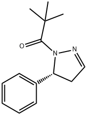 1-Propanone, 1-[(5R)-4,5-dihydro-5-phenyl-1H-pyrazol-1-yl]-2,2-dimethyl- Structure