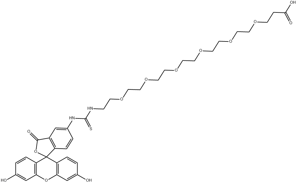 Fluorescein-PEG6-Acid Structure